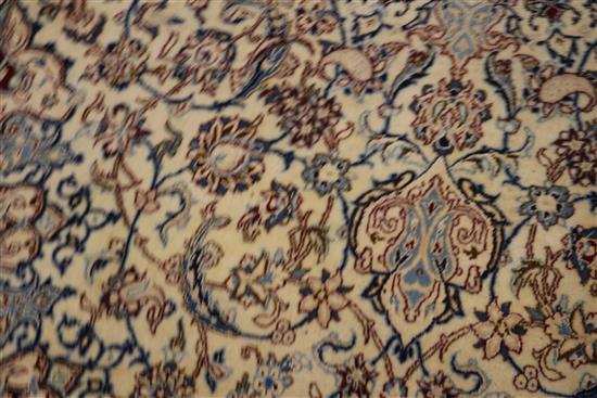A Isfahan part silk rug 215cm x 130cm